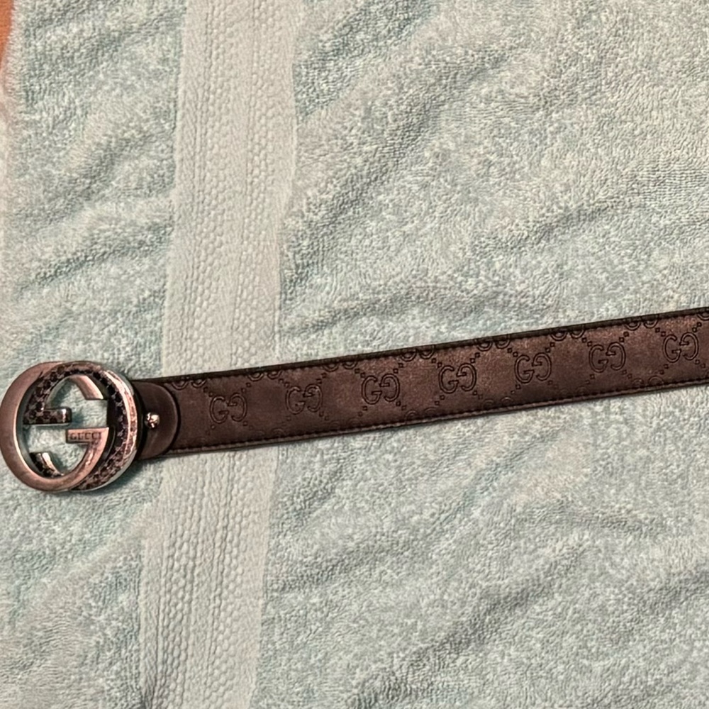 Gucci Black Double G Leather Belt